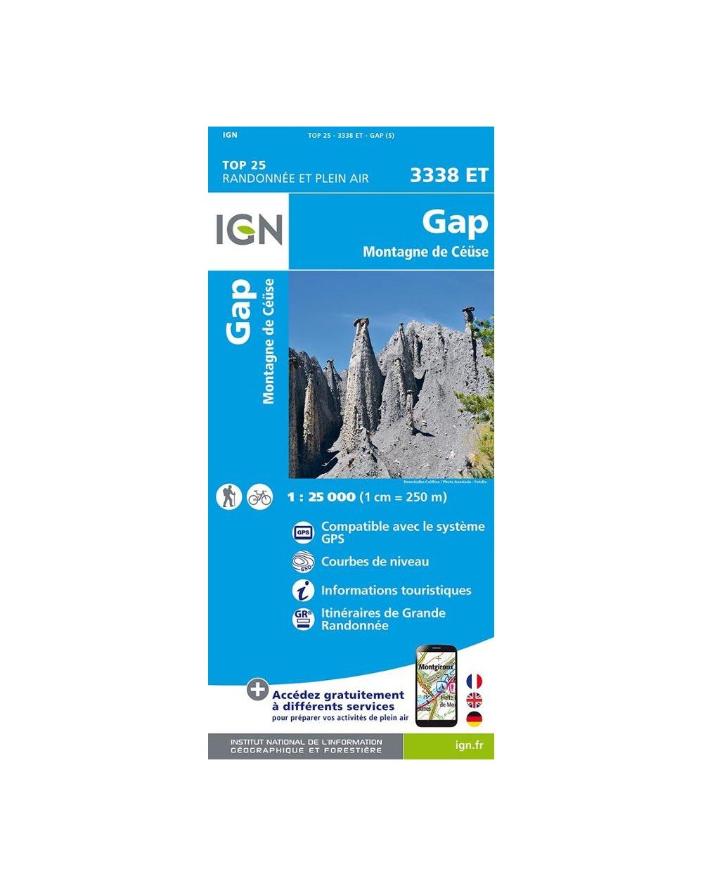 Carte IGN Gap 3338ET