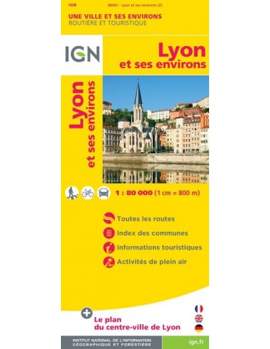 Carte IGN 88403 - Lyon et ses environs