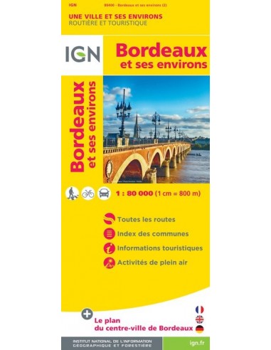 Carte IGN 88400 - Bordeaux et ses environs