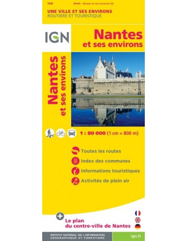 Carte IGN 88406 - Nantes et ses environs
