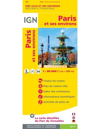Carte IGN 88408 - Paris et ses environs