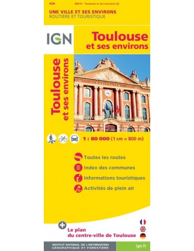 Carte IGN 88414 - Toulouse et ses environs