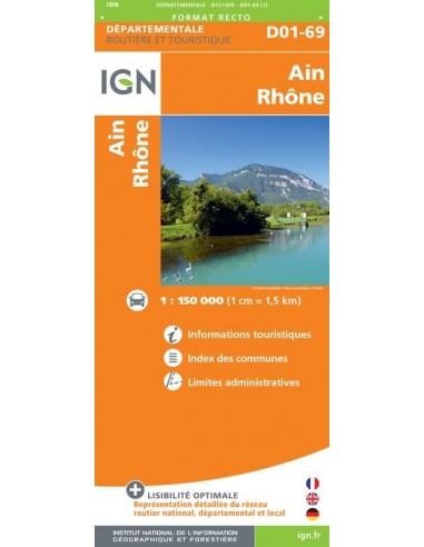 Carte IGN D721300 - D01-69 Ain Rhône