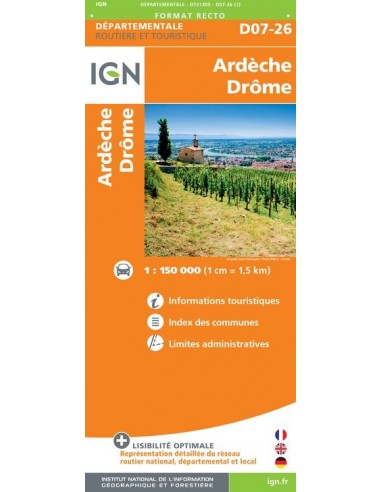 Carte IGN D721305 - D07-26 Ardèche Drôme