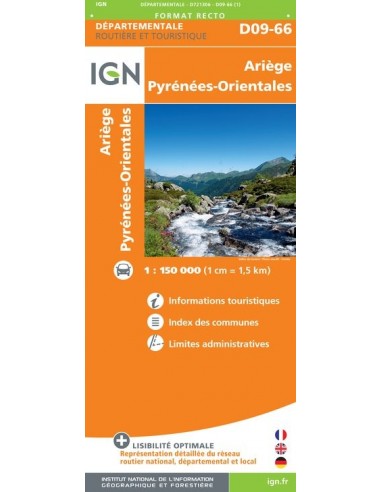 Carte IGN D721306 - D09-66 Ariège  Pyrénées-Orientales