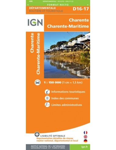 Carte IGN D721313 - D16-17 Charente  Charente-Maritime 