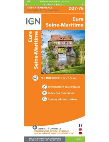 Carte IGN D721320 - D27-76 Eure Seine-Maritime