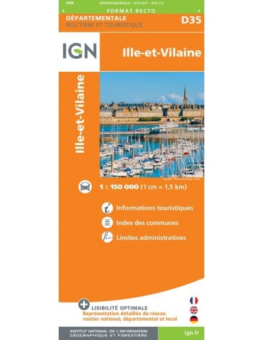 Carte IGN D721327 - D35 Ille-Et-Vilaine