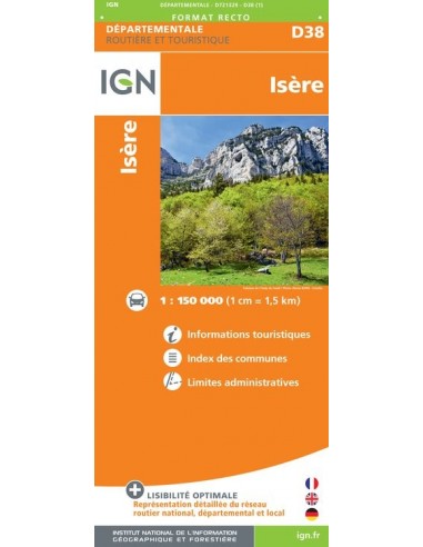 Carte IGN D721329 - D38 Isère
