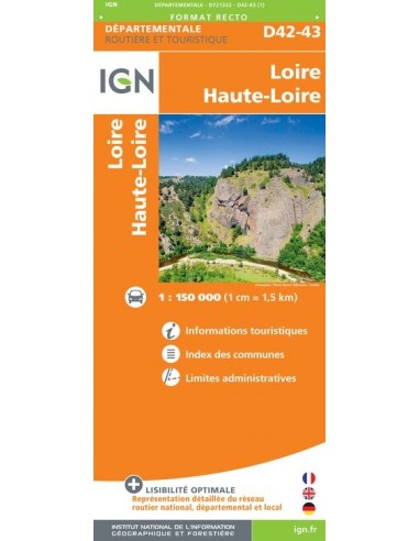 Carte IGN D721332 - D42-43 Loire Haute-Loire