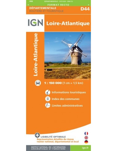 Carte IGN D721333 - D44 Loire-Atlantique
