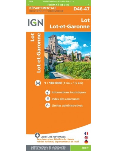 Carte IGN D721334 - D46-47 Lot  Lot-Et-Garonne 