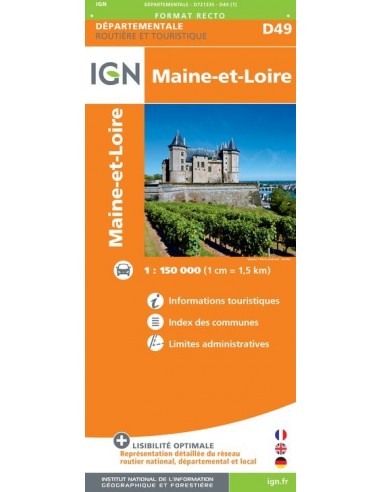 Carte IGN D721335 - D49 Maine-Et-Loire