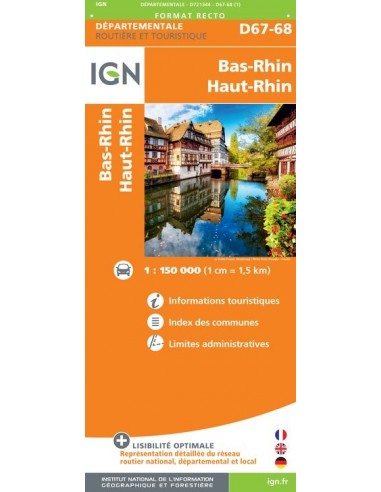 Carte IGN D721344 - D67-68 Bas-Rhin Haut-Rhin