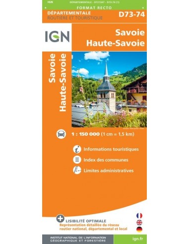 Carte IGN D721347 - D73-74 Savoie Haute-Savoie 
