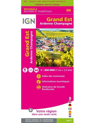 Carte IGN NR04 - Nr04 Grand Est  Ardenne  Champagne - Recto/Verso