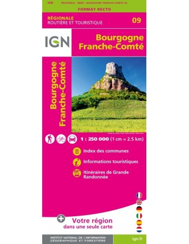 Carte IGN NR09 - Nr09 Bourgogne Franche-Comté