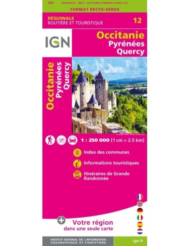 Carte IGN NR12 - Nr12 Occitanie  Pyrénées  Quercy - Recto/Verso