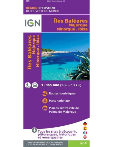 Carte IGN 86202 - Iles Baleares - Majorque Minorque Ibiza