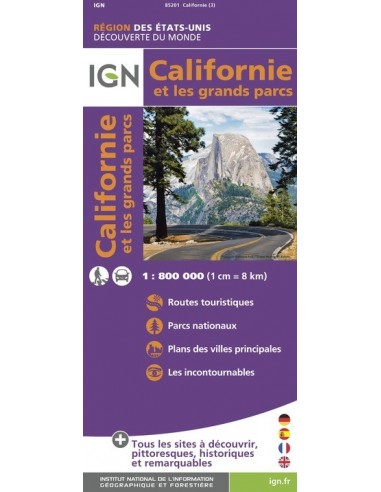 Carte IGN 85201 - Californie - Et Les Grands Parcs