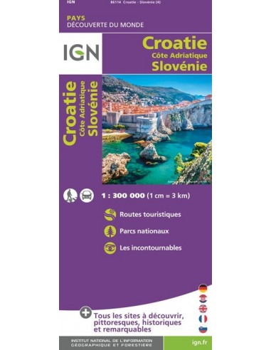 Carte IGN 86114 - Croatie Slovénie