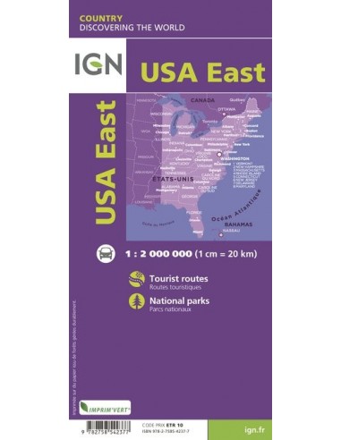 Carte IGN 85103 - Etats Unis Est