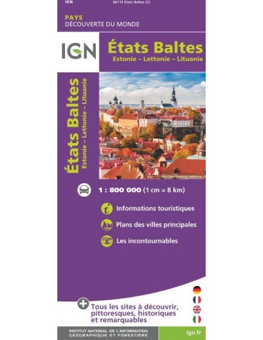 Carte IGN 86119 - Etats-Baltes