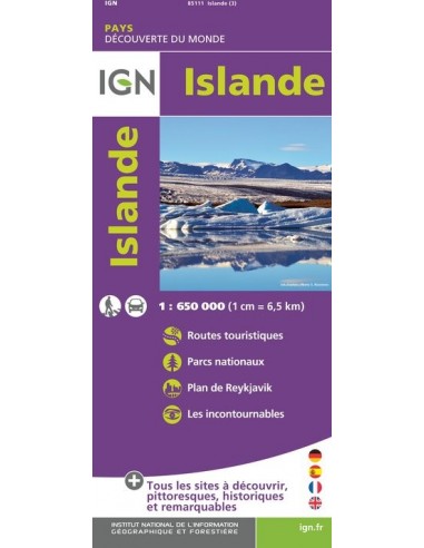 Carte IGN 85111 - Islande