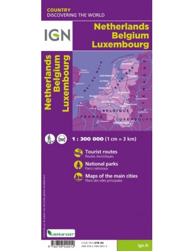 Carte IGN 86101 - Pays-Bas Belgique Luxembourg