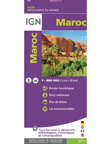 Carte IGN 85108 - Maroc