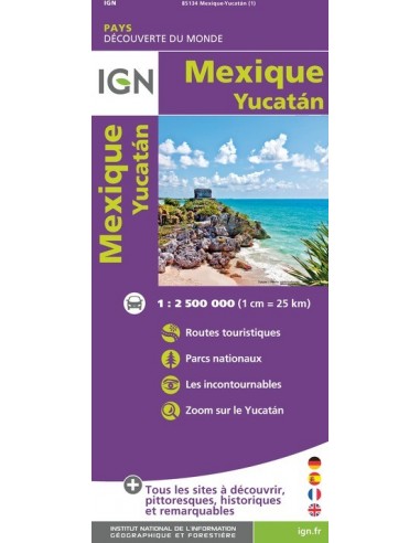 Carte IGN 85134 - Méxique Yucatan