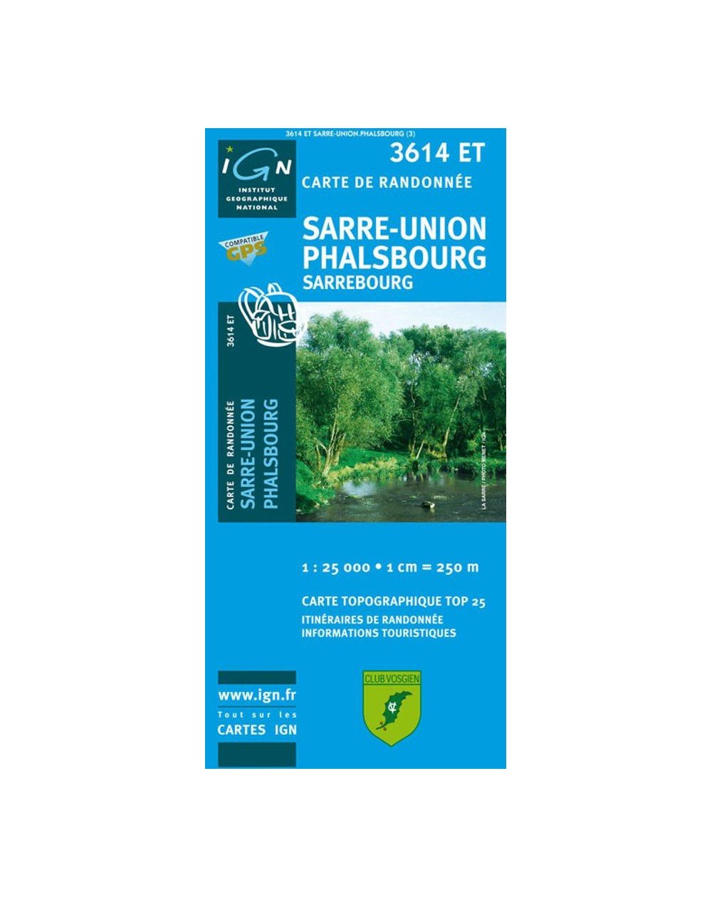 Carte IGN Sarre-Union 3614ET