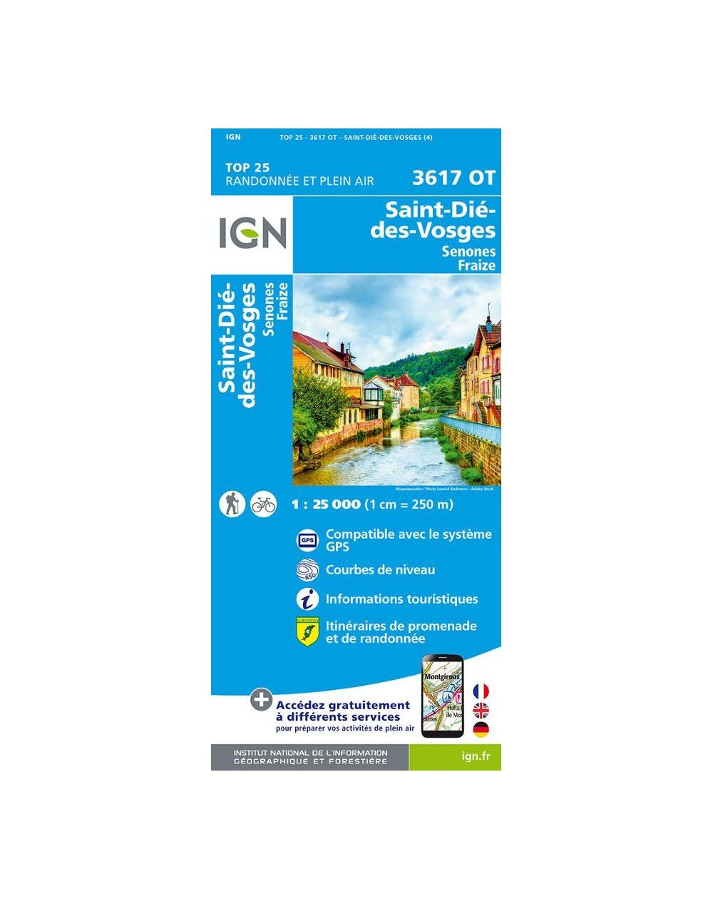 Carte IGN Saint-Dié-des-Vosges 3617OT