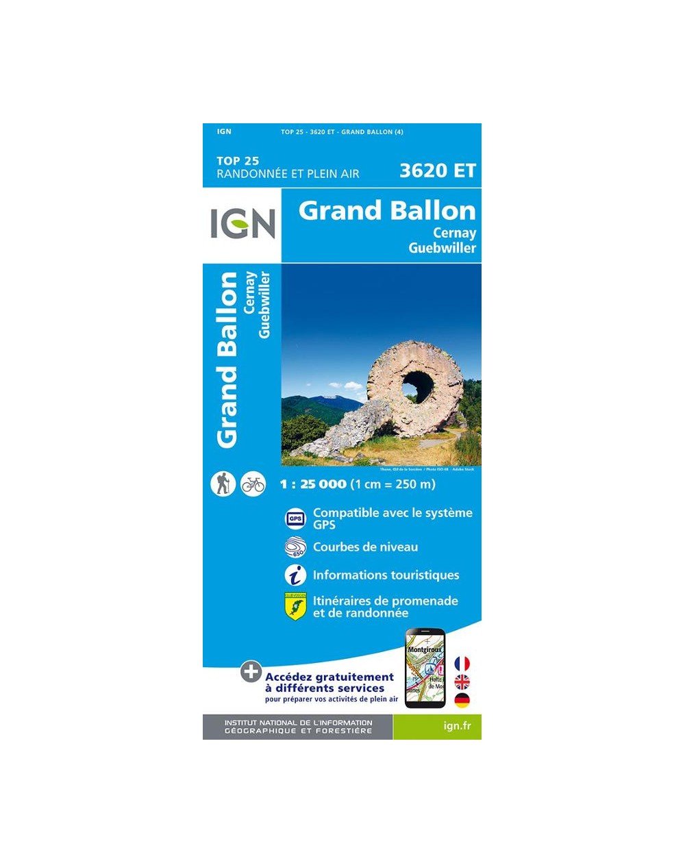 Carte IGN Grand Ballon 3620ET
