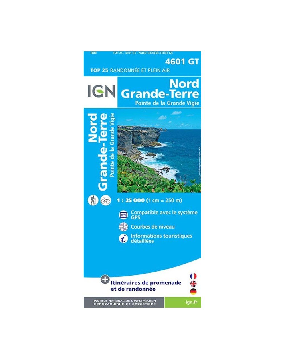 Carte IGN Grande-Terre Guadeloupe 4601GT