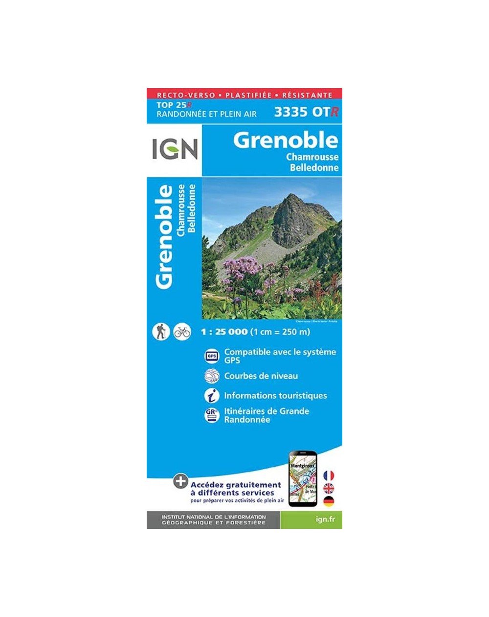 Carte IGN Grenoble 3335OTR