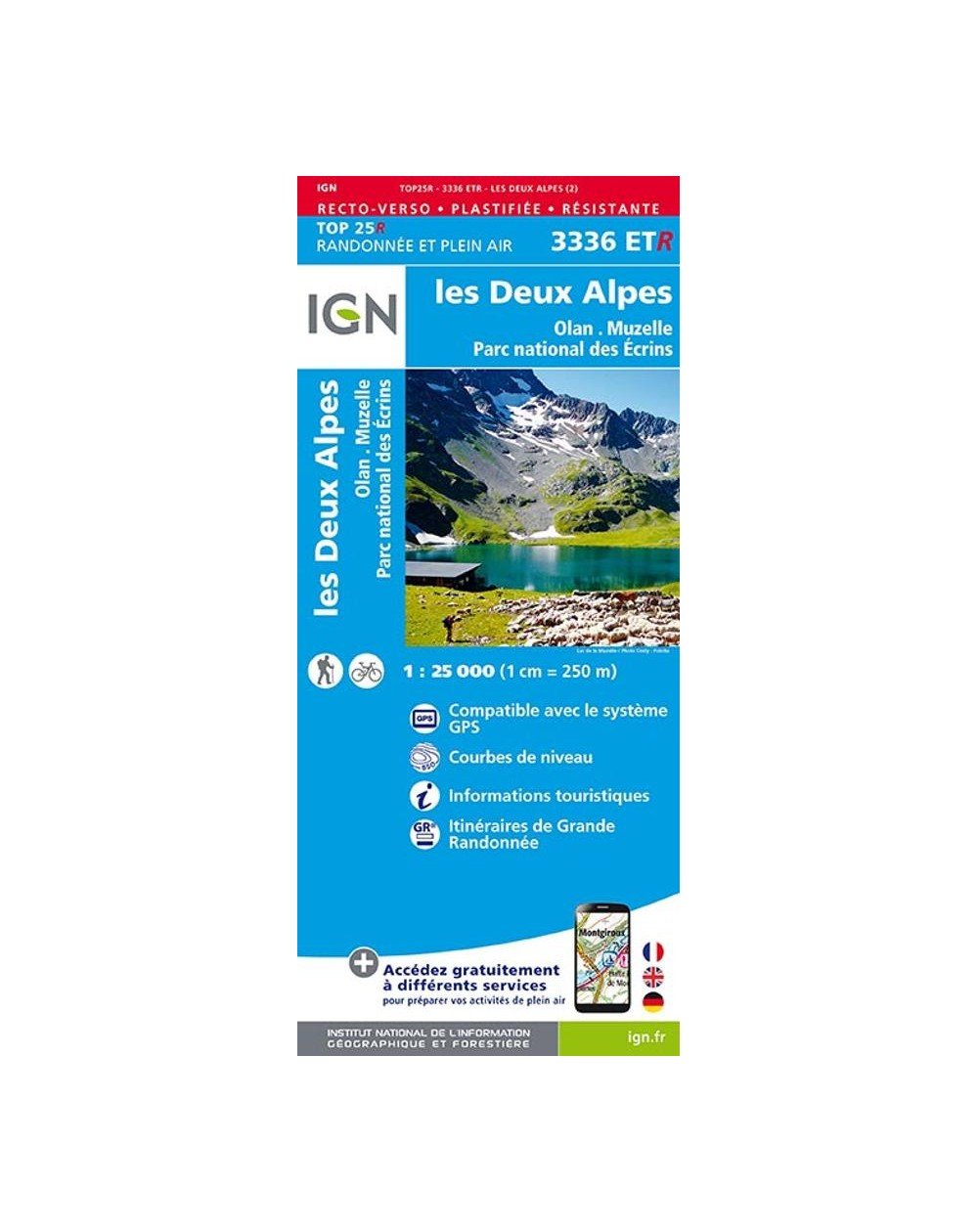 Carte IGN les Deux Alpes 3336ETR