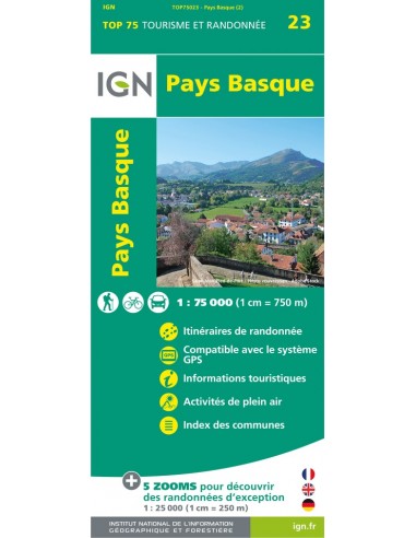Carte touristique pour découvrir le Pays basque