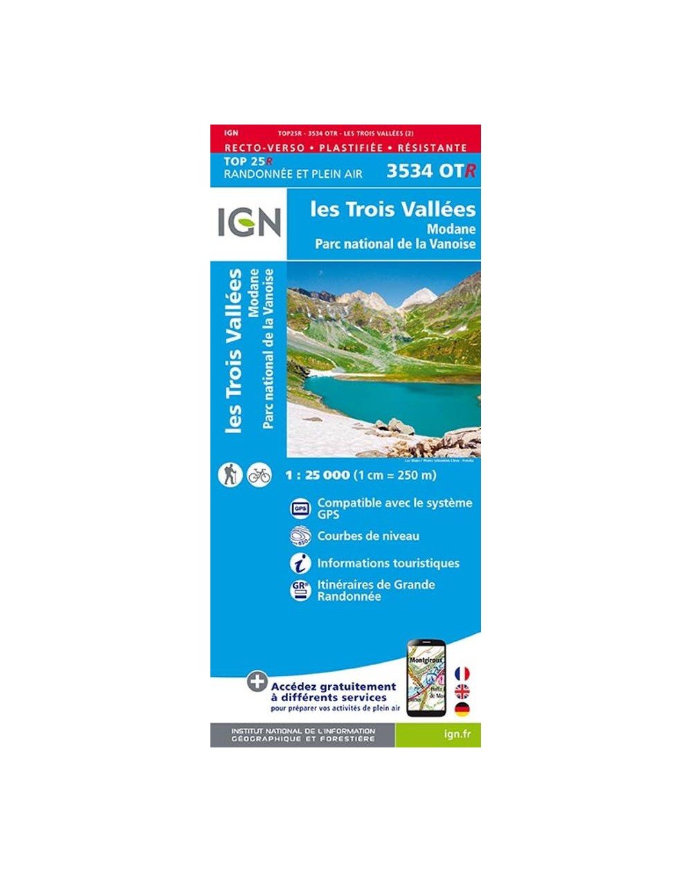 Carte IGN Les Trois Vallées 3534OTR