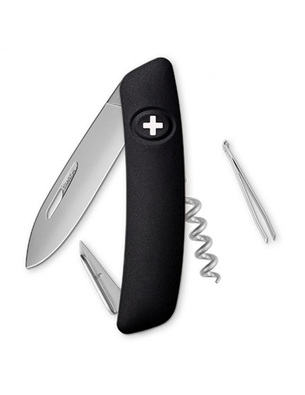Couteau suisse 6 fonctions D01 | Noir matte | SWIZA