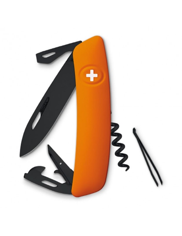 Couteau suisse 11 fonctions D03 | ALLBLACK orange | SWIZA