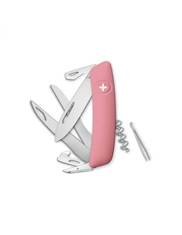 Couteau suisse 12 fonctions D07 Scissors | rose | SWIZA
