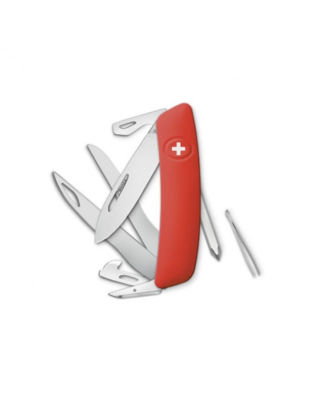 Couteau suisse 12 fonctions D08 | Scissors | rouge | SWIZA