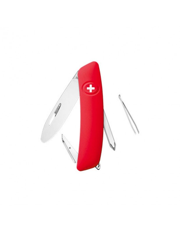 Couteau suisse 6 fonctions J02 | Junior avec anneau, rouge | SWIZA