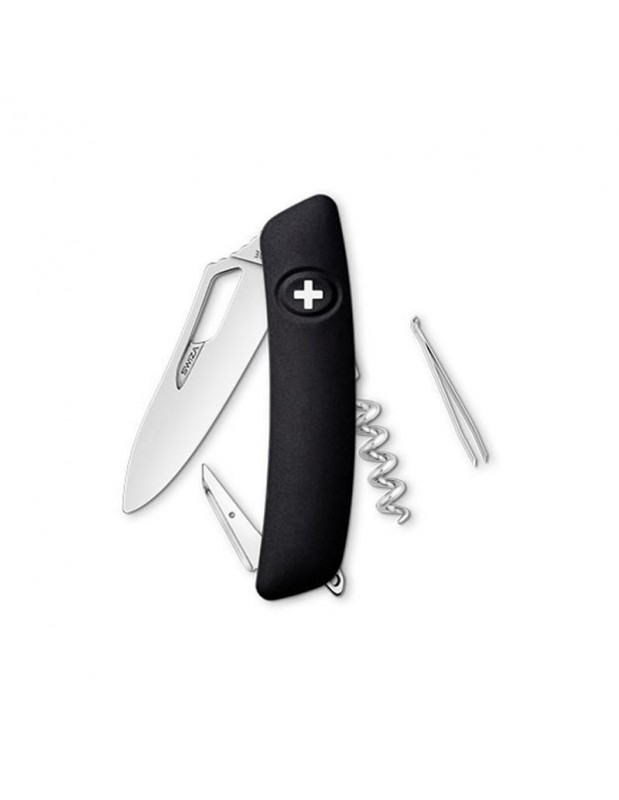 Couteau suisse 6 fonctions H01R | noir | SWIZA