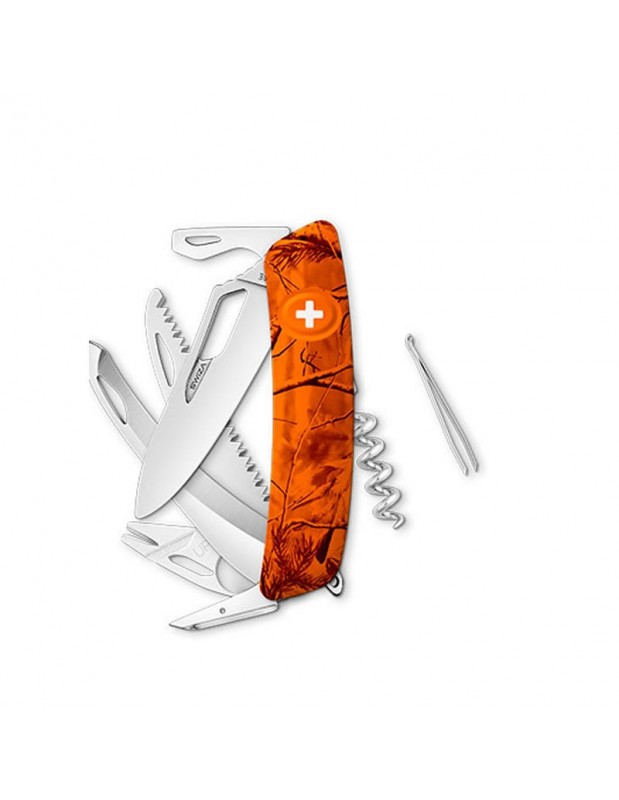 Couteau suisse 13 fonctions Hunter et scie Orange  | SWIZA