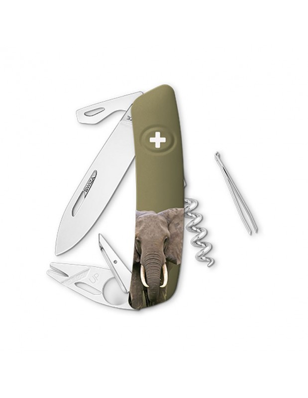 Couteau suisse 11 fonctions et tire-tique TT03 | Elephant | SWIZA