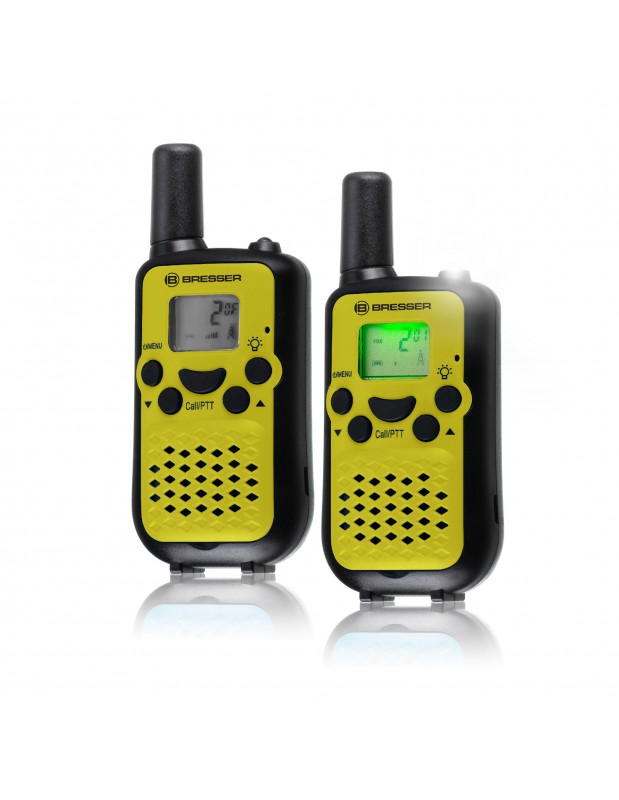 Lot de 2 talkie-walkie vert pour les enfants à partir de 8 ans.