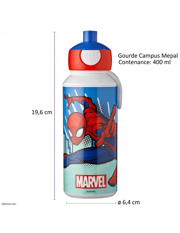 Gourde garçon Spiderman 400 ml Campus Mepal