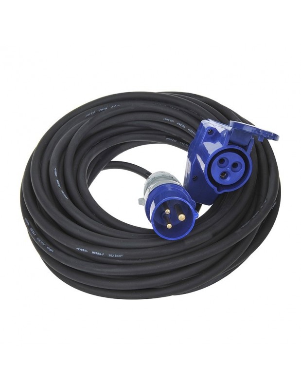 Câble d'extension CEE 25M avec prise coudée CEE + prise Schuko 3x2,5mm²-ProPlus-opleinair